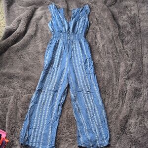Blue Sleeveless Jumpsuit